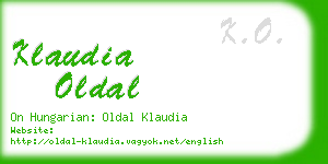 klaudia oldal business card